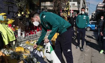 Παναθηναϊκός: Αντιπροσωπεία των παικτών βρέθηκε στο σημείο της δολοφονίας του Άλκη