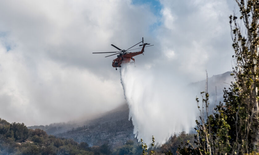 Φωτιά τώρα στον Κρεμαστό Εύβοιας