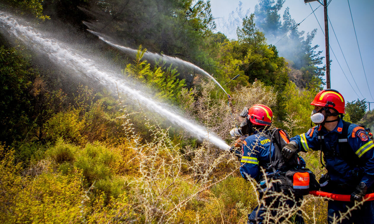 Βοιωτία: Υπό μερικό έλεγχο τέθηκε η πυρκαγιά στην Αγία Τριάδα