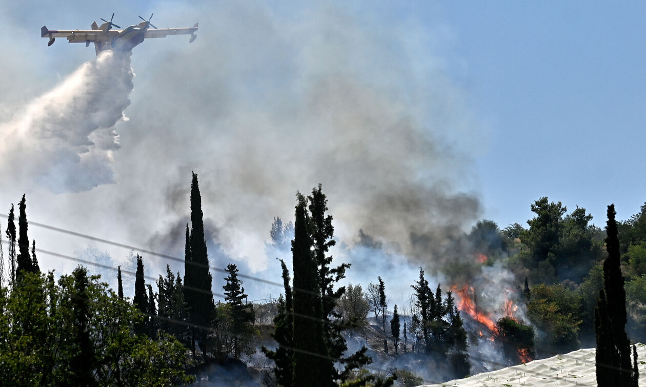 Λαύριο: Υπό μερικό έλεγχο η φωτιά - Αποκαταστάθηκε η κυκλοφορία των οχημάτων