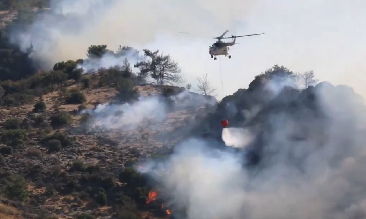 Σμύρνη: Η φωτιά απειλεί κατοικημένες περιοχές