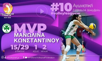 Volley League Γυναικών: MVP της αγωνιστικής η Κωνσταντίνου