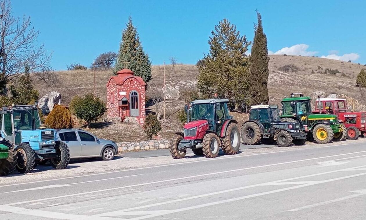 Αμύνταιο: Στον κόμβο Αντιγόνου το μπλόκο των αγροτών