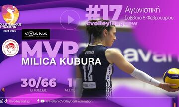 Volley League Γυναικών: MVP της αγωνιστικής η Κούμπουρα