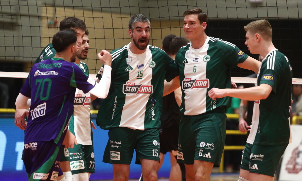 Volley League Ανδρών: Ο Παναθηναϊκός έκανε το 1-0 στη σειρά των ημιτελικών, 3-0 τον ΠΑΟΚ